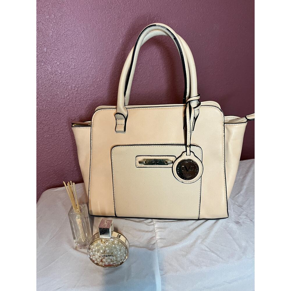 Versace Beige 19.69 Abbigliamento Sportivo Leather Handbag